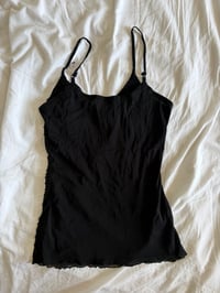 Image 2 of Vintage Y2K black sequin and beaded cami 