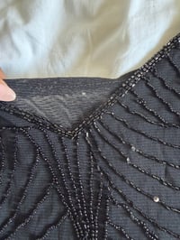 Image 3 of Vintage Y2K black sequin and beaded cami 