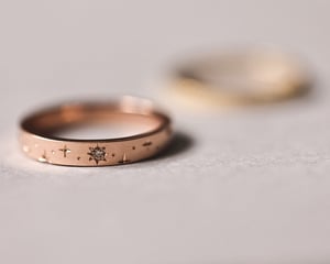 Image of 18ct Rose Gold 3mm ‘Star' Eternity ring