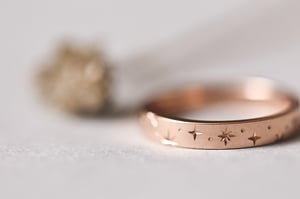Image of 18ct Rose Gold 3mm ‘Star' Eternity ring