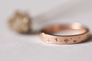 Image of 18ct Rose Gold 3mm ‘Star' Eternity ring