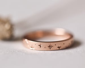 Image of 18ct Rose Gold 3mm ‘Star' Eternity ring