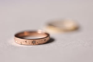 Image of 18ct Rose Gold 3mm ‘Star' Eternity ring
