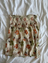 Image 2 of Vintage Y2K floral sequin bandeau halterneck cami with ruched bust