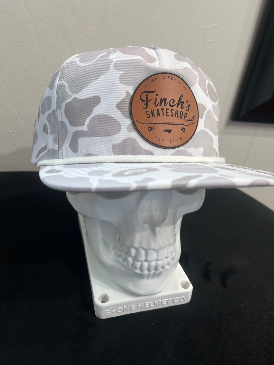 Image of Finchs Leather Patch Hat Camo White