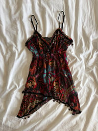 Image 5 of Vintage Y2K Kiabi handkerchief hem embellished fairy cami