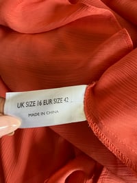 Image 5 of Vintage Y2K Orange sequin halter neck fairy cami with handkerchief hem 