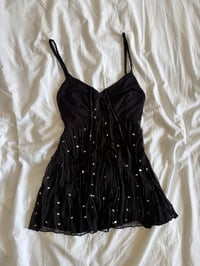 Image 1 of Vintage Y2K black sequin whimsy dark fairy cami 
