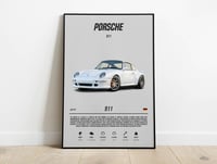 Image 1 of Porsche 911 White - Sport Car Poster Print