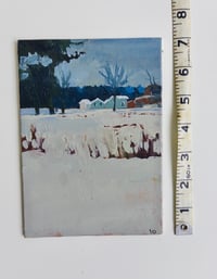 Image 2 of Winter field (original 5" x 7" oil painting)