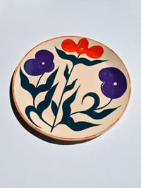 Image 1 of TRIO | grande assiette, violet et orange