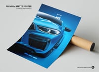 Image 2 of BMW M5 Blue - Sport Car Poster Print