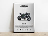 Image 1 of Kawasaki Ninja H2R - Superbike Motorcycle Poster Print