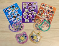 Image 1 of (UPDATED) JoJo Kitties Shaker Charms + Inserts, Sticker Sheets (Wave 1 and 2)