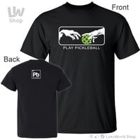 Image 1 of Play Pickleball, League, Clinic, Tournament, PB00, Unisex Black T-shirt
