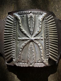 Image 5 of WL&A Handmade Large Heavy Ingot Winged Ketoh Leather Bow Guard Bracelet - Wrist Size 6" to 8"