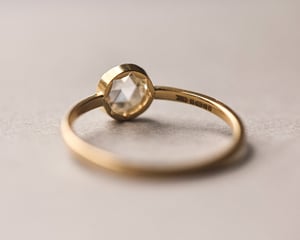 Image of *Made to order* 18ct yellow gold 5.0mm rose-cut diamond solitaire ring (LON205)
