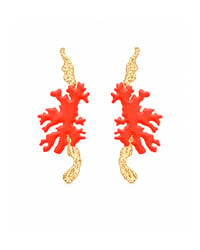 The Coral Reef Earrings ~ Red