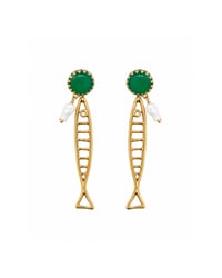 The Sardine Earrings ~ Green