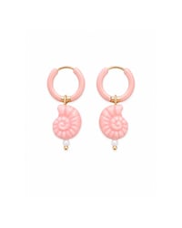 The Dolce Shell Hoops ~ Pink