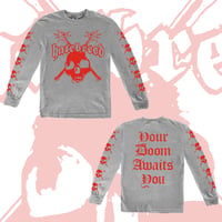 HATEBREED DOOM AWAITS HEATHER GRAY LONG SLEEVE SHIRT
