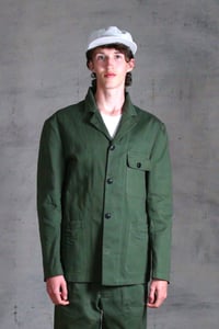 Image 1 of British Worker Jacket wax cotton - Olive Green