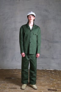Image 9 of British Worker Jacket wax cotton - Olive Green
