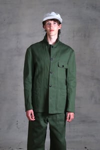 Image 3 of British Worker Jacket wax cotton - Olive Green