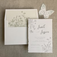 Image 10 of Adorable flowers printed envelope liner for A7 envelope PACK of 10