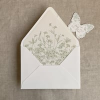 Image 5 of Adorable flowers printed envelope liner for A7 envelope PACK of 10