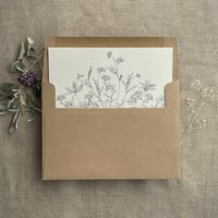 Image 3 of Adorable flowers printed envelope liner for A7 envelope PACK of 10