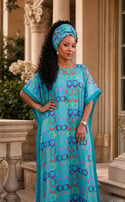 Elegant C Dress & Scarf Set 