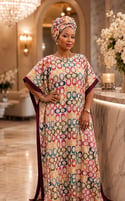 Elegant C Dress & Scarf Set 