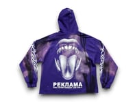 Image 2 of  Michael Jackson sade black panther party custom upcycled reworked Screen Print purple hoodie
