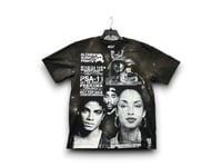 Image 1 of Carhartt Sade adu Michael Jackson 2pac Upcycled Reworked Screen Print black T Shirt 