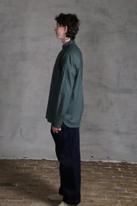 Image 4 of BED SHIRT - dark sage