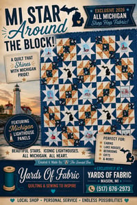 Image 1 of MI Star Around The Block Quilt Pattern Only