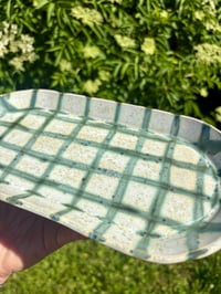 Image 2 of Tray - green plaid