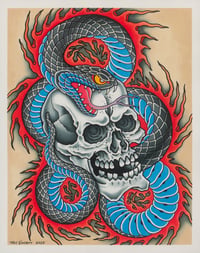 Snake & Skull Print
