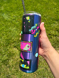 Image 1 of Retro Memphis patterned stainless steel 20 oz