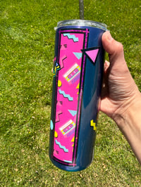 Image 3 of Retro Memphis patterned stainless steel 20 oz