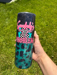 Image 1 of Somebody’s problem cow print stainless steel 20 oz