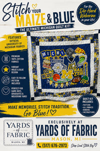 Image 1 of University Of Michigan Quilt Kit - Go Blue!