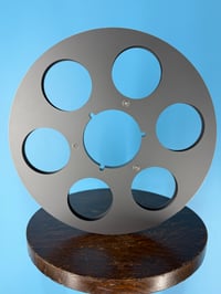 Image 1 of Burlington Recording 1/4" x 10.5" Vintage Type GRAY NAB Metal Reel in Gray Box - Round Windows