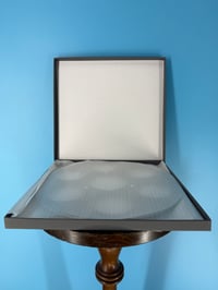 Image 2 of Burlington Recording 1/4" x 10.5" Vintage Type GRAY NAB Metal Reel in Gray Box - Round Windows