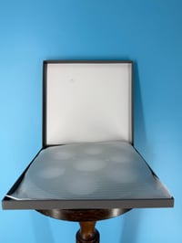 Image 2 of Burlington Recording 1/4" x 10.5" Vintage Type GREEN NAB Metal Reel in Gray Box - Round Windows