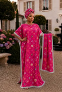 Elegant Clover Dress & Headwrap Set