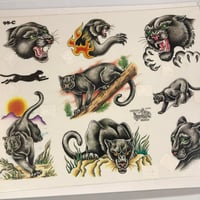 Image 2 of 1991 Official Tattoo Brand production panther sheet 98-c