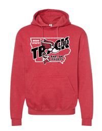 Heather Red Hooded Sweatshirt