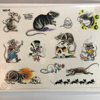 Image 1 of 1992 Official Tattoo Brand production rat sheet 157-c